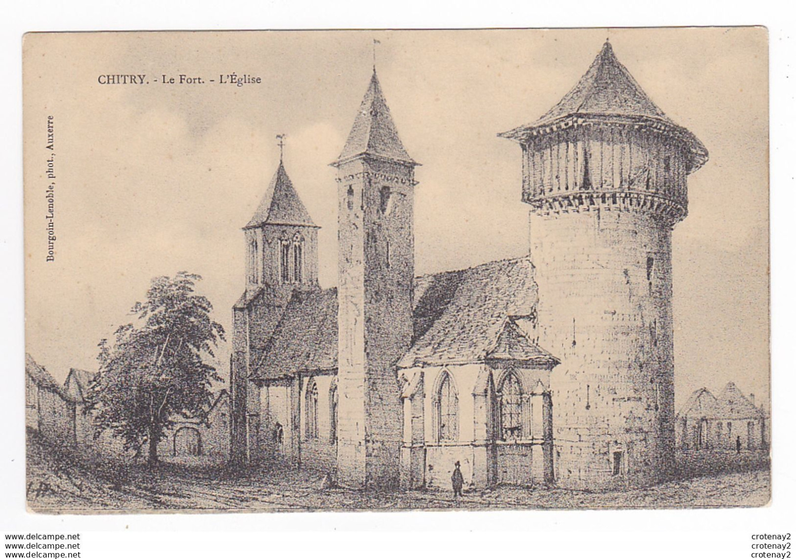 89 CHITRY Vers Saint St Bris Le Vineux Le Fort L'Eglise Bourgoin Lenoble Phot Auxerre VOIR DOS - Saint Bris Le Vineux