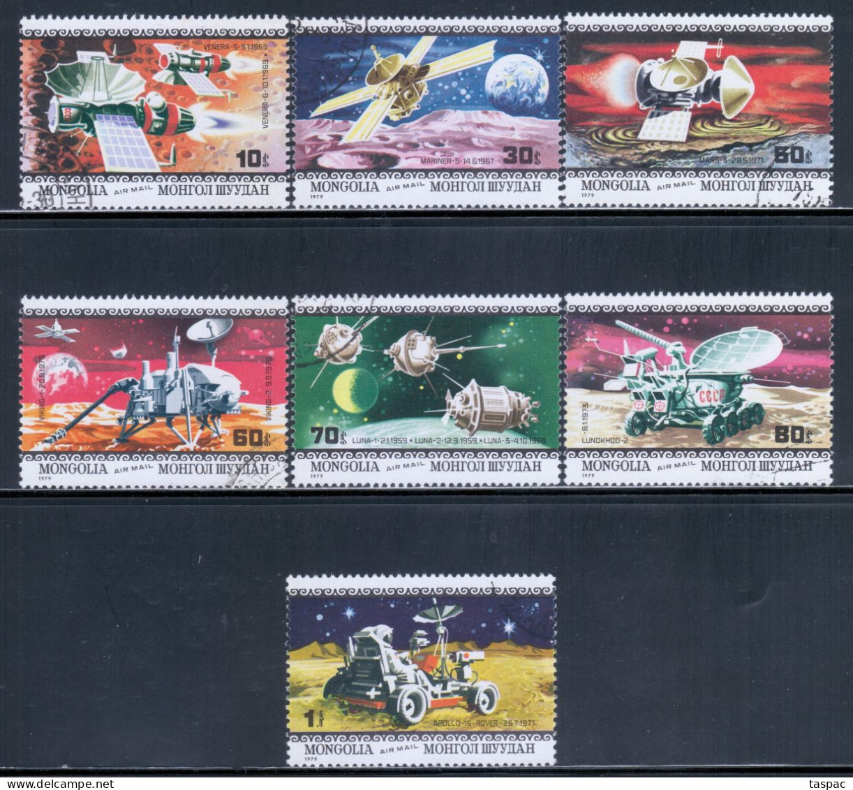 Mongolia 1979 Mi# 1263-1269 Used - American And Russian Space Missions - Mongolei