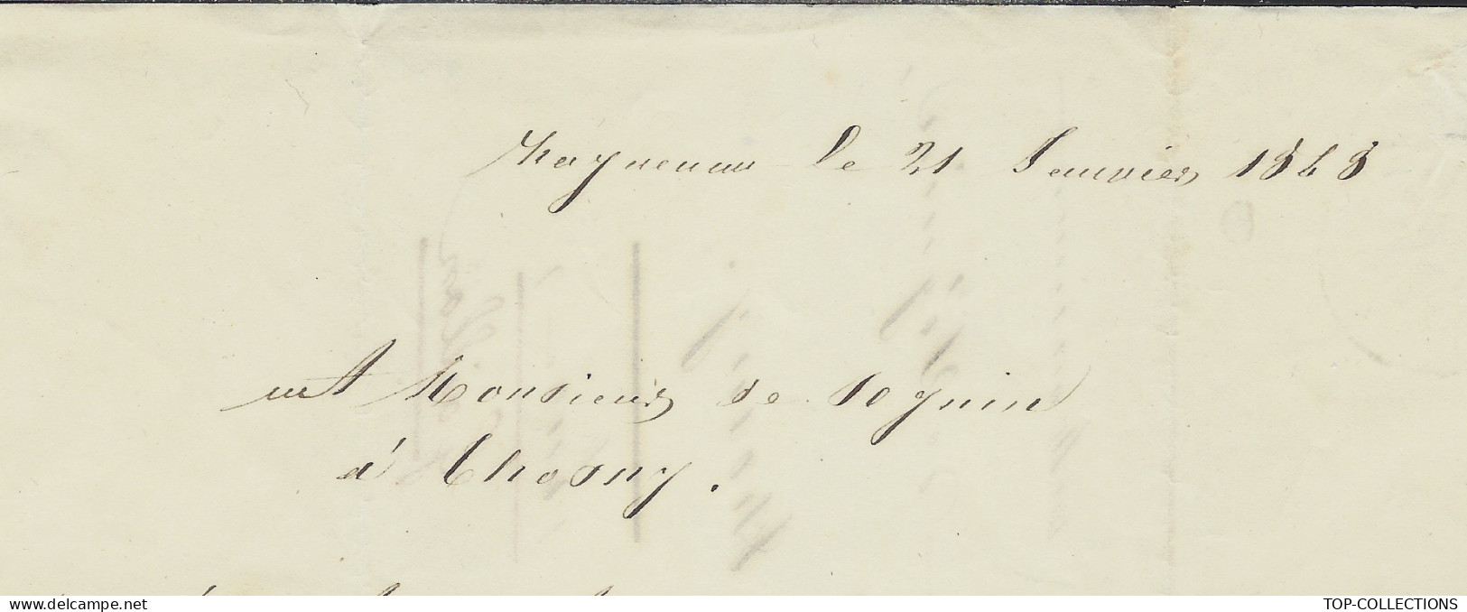 1848 LETTRE Haguenau (Bas Rhin) Sécherie Royale Graines Pin Sylvestre Pour De Séguin à Thosny (Tony) Gaillon  (Eure) - 1800 – 1899