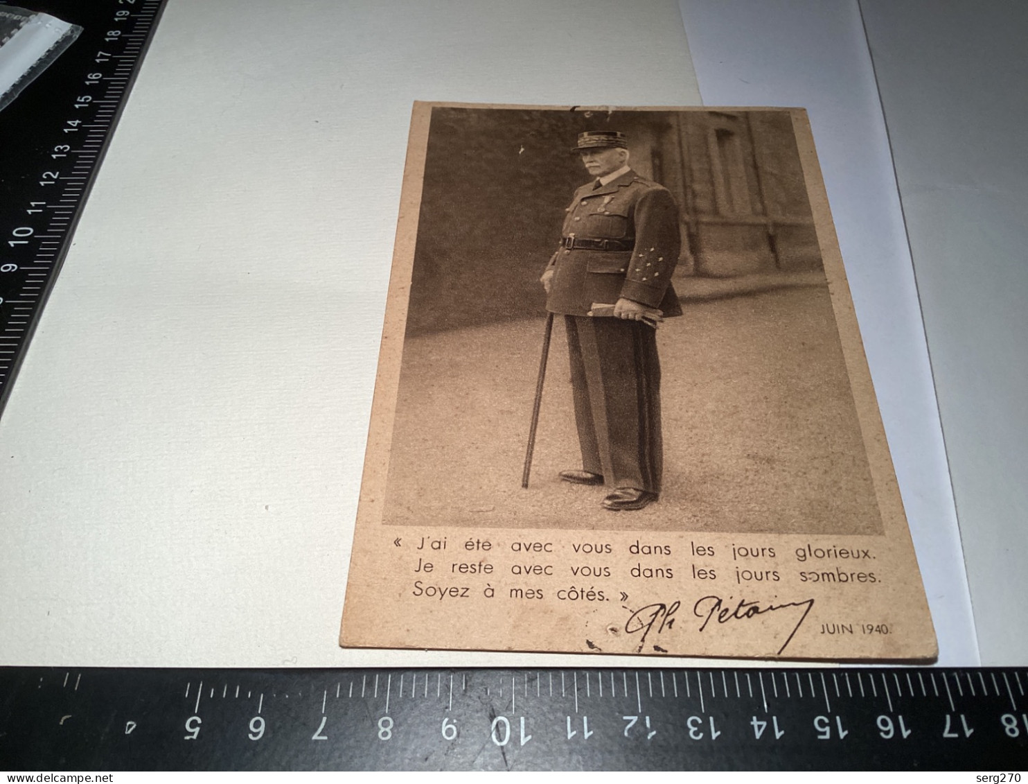 Philippe Pétain Vendu Au Profit Du Secours National  Juin 1940 - Parteien & Wahlen