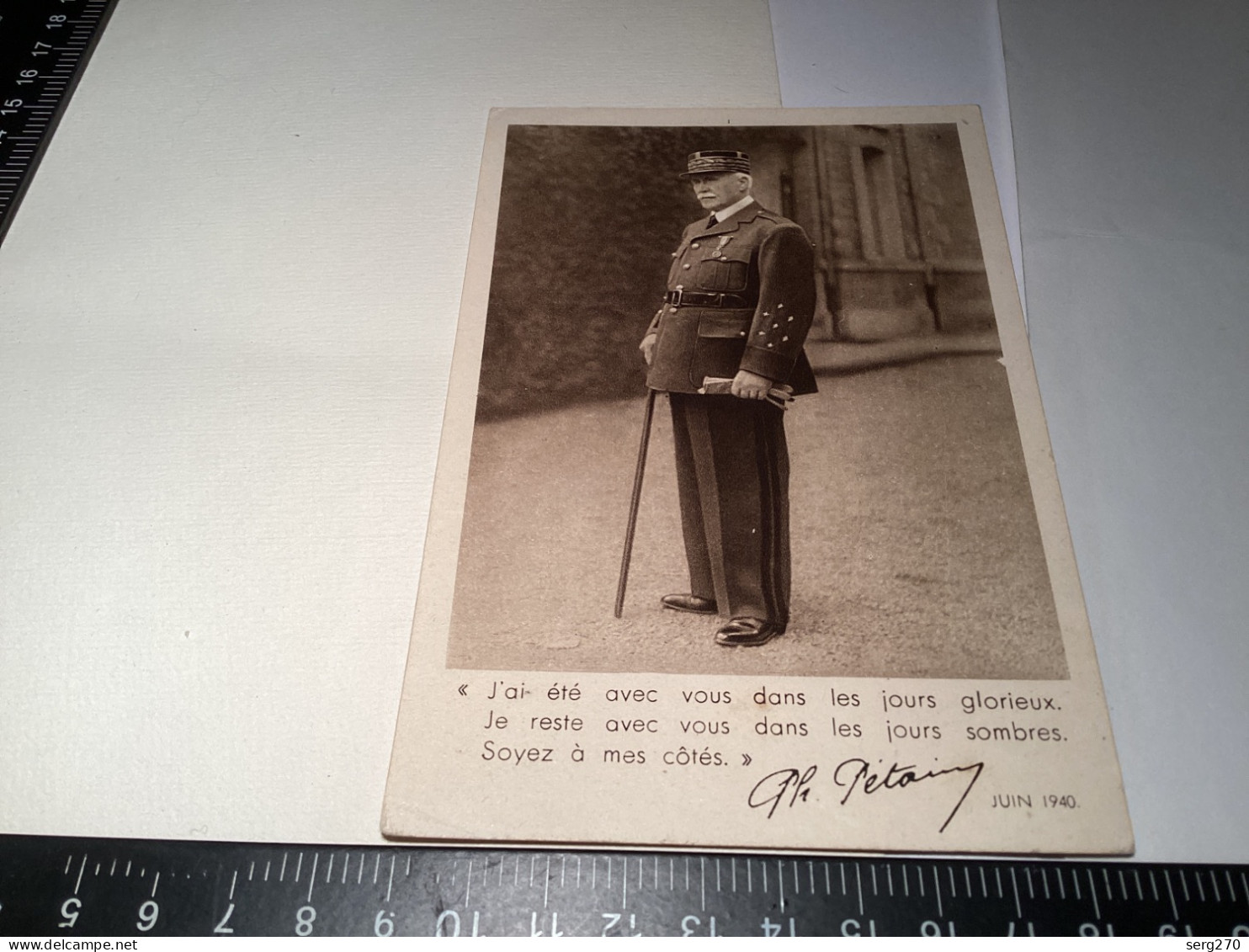 Philippe Pétain Vendu Au Profit Du Secours National  Juin 1940 - Parteien & Wahlen