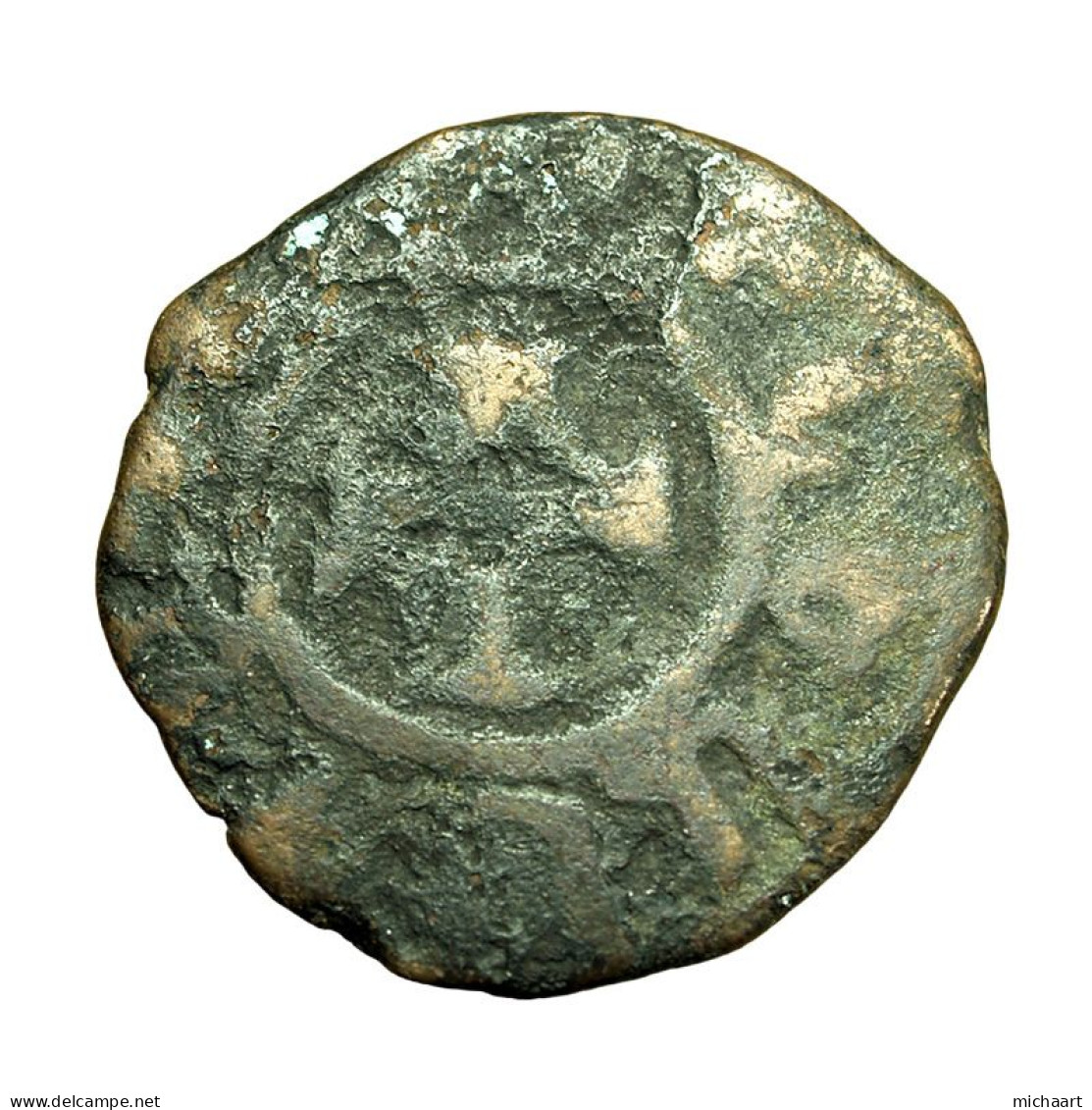 Cilician Armenia Medieval Coin Levon III 19mm King / Cross 04378 - Armenië