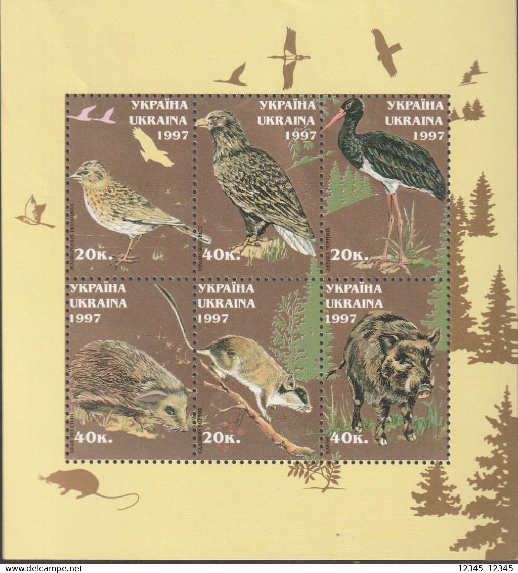 Oekraïne 1997, Postfris MNH, Birds, Animals - Ukraine