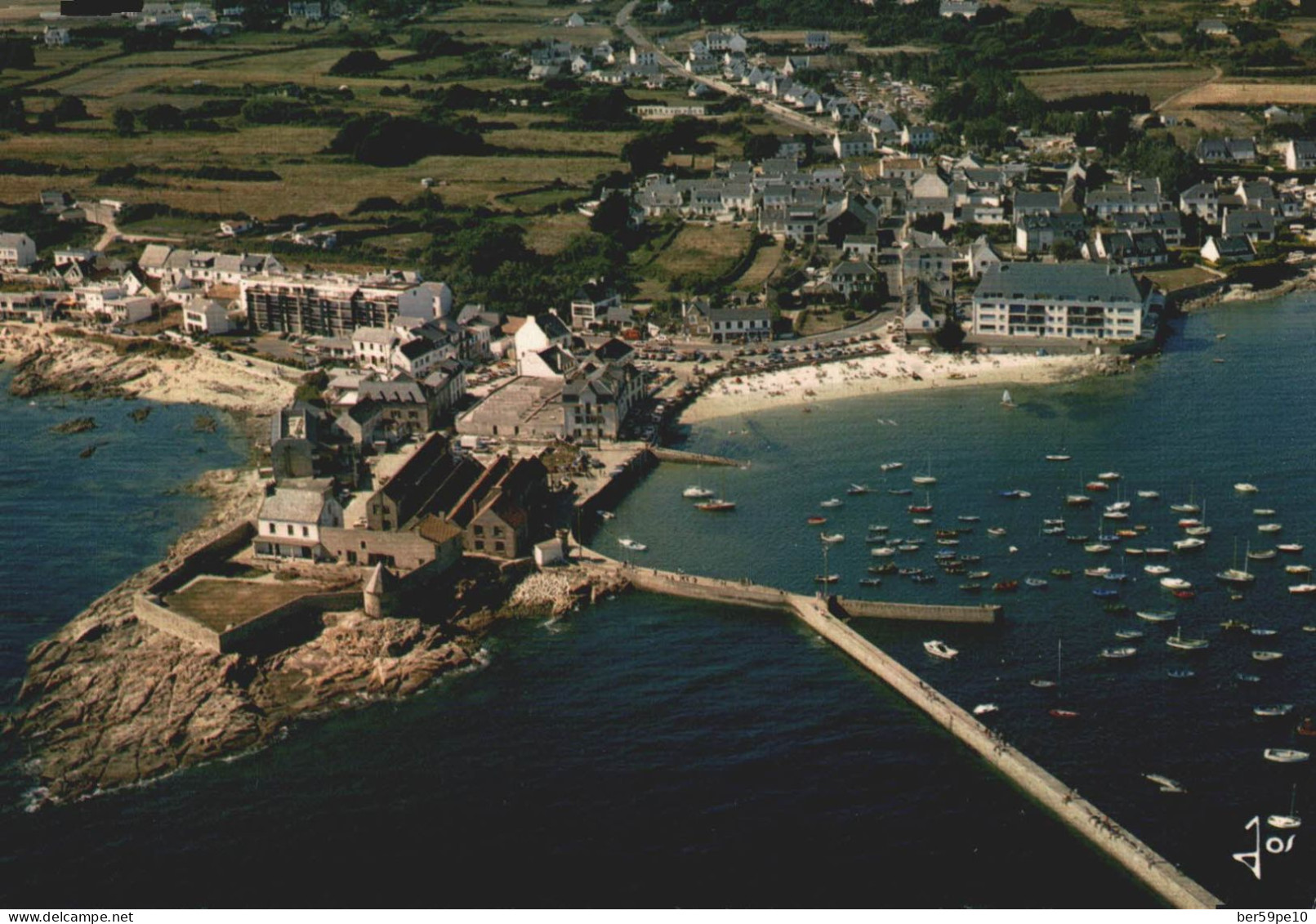 56 PLOEMEUR LE PETIT PORT DE LOMENER SUR LA ROUTE COTIERE DE LORIENT - Ploemeur