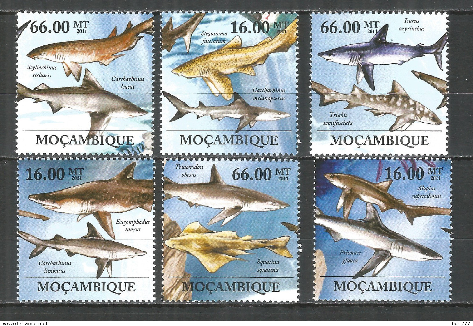 Mozambique 2011 Mint Stamps MNH(**) Sharks - Mosambik