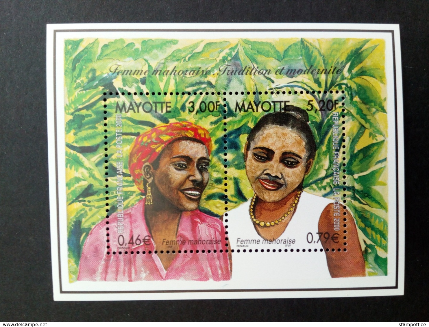 MAYOTTE BLOCK 3 POSTFRISCH(MINT) EINHEIMISCHE FRAUEN 2000 - Blocks & Kleinbögen