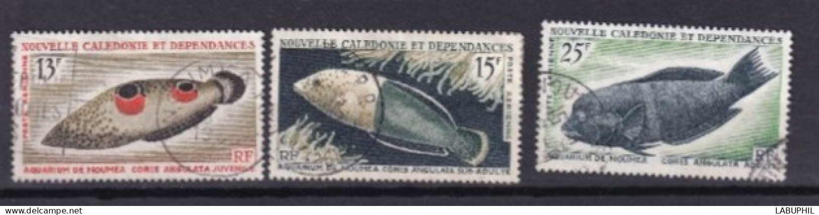 NOUVELLE CALEDONIE Dispersion D'une Collection Oblitéré Used  1965 Faune Poissons - Usati