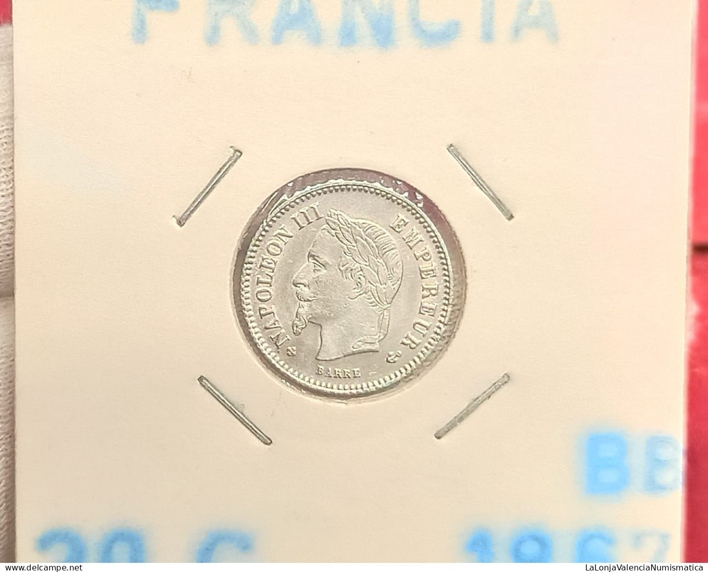 Francia France 20 Centimes 1867 BB Strasbourg Km 808 Plata - Andere & Zonder Classificatie