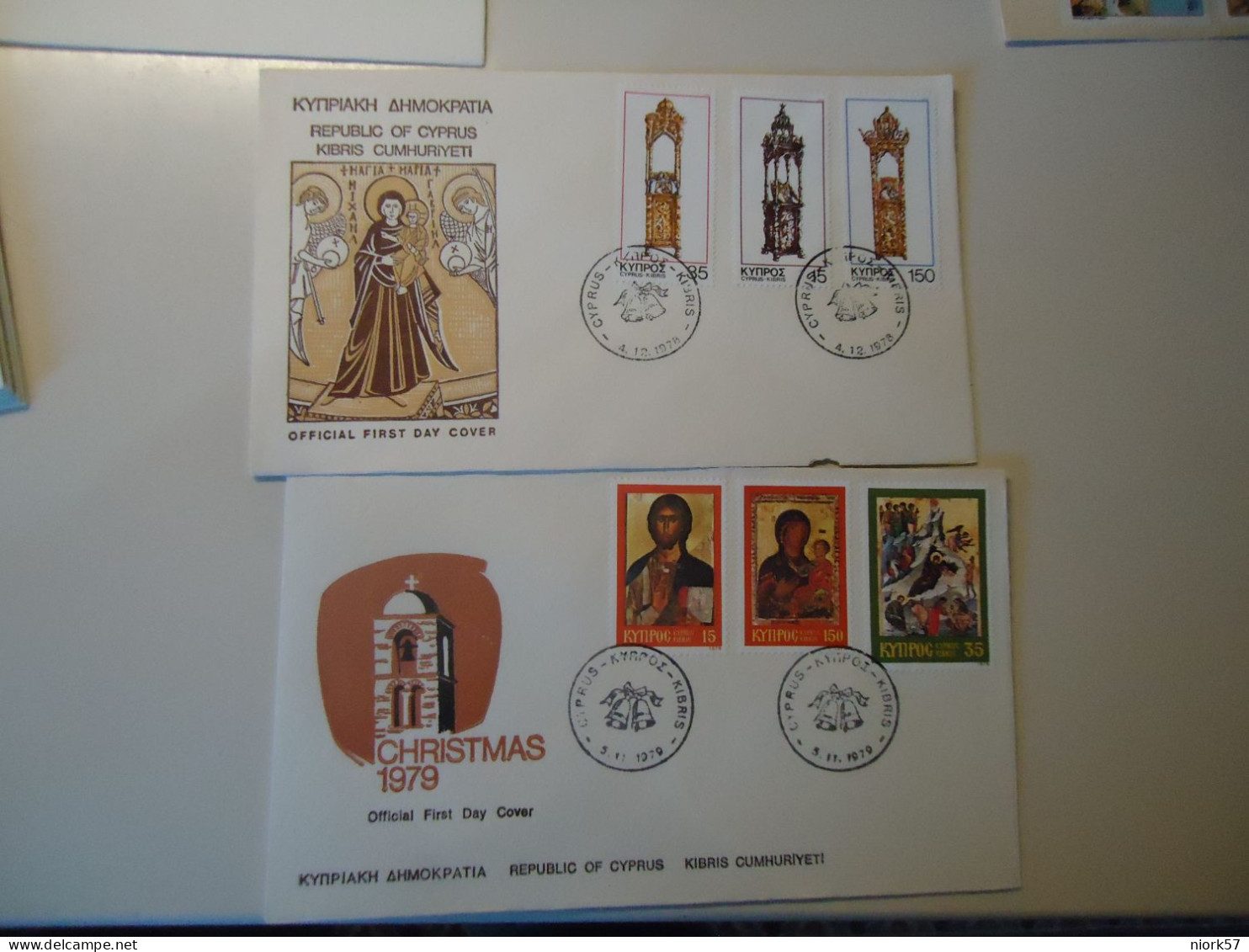 CYPRUS   2   FDC   1979 CHRISTMAS AND 1978 - Lettres & Documents