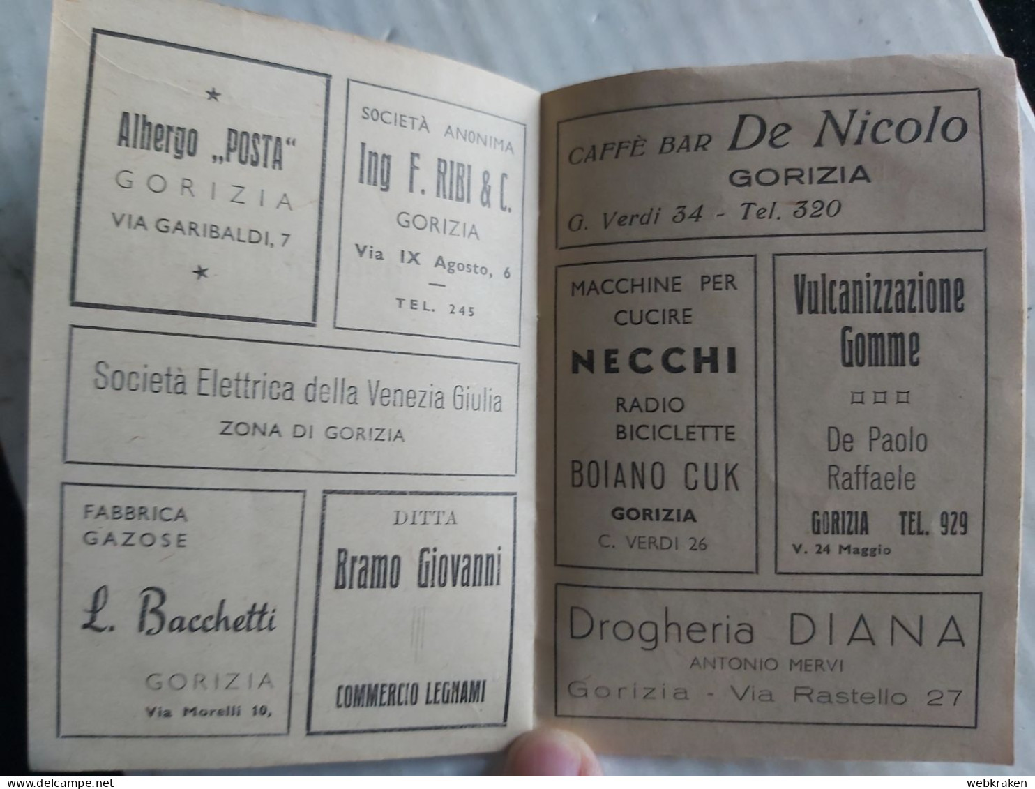 VADEMECUM AGENDINA CALENDARIETTO CALENDARIO 1943 CROCE VERDE GORIZIA