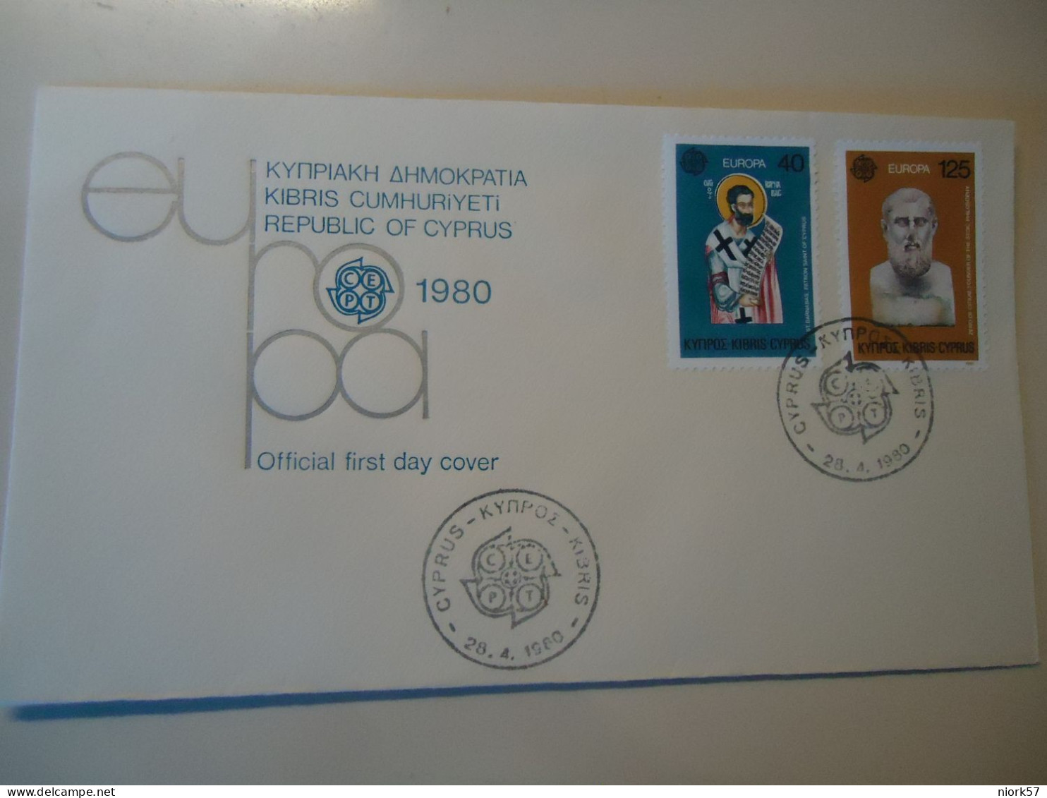 CYPRUS  FDC   1980 EUROPA  PEOPLES - Cartas