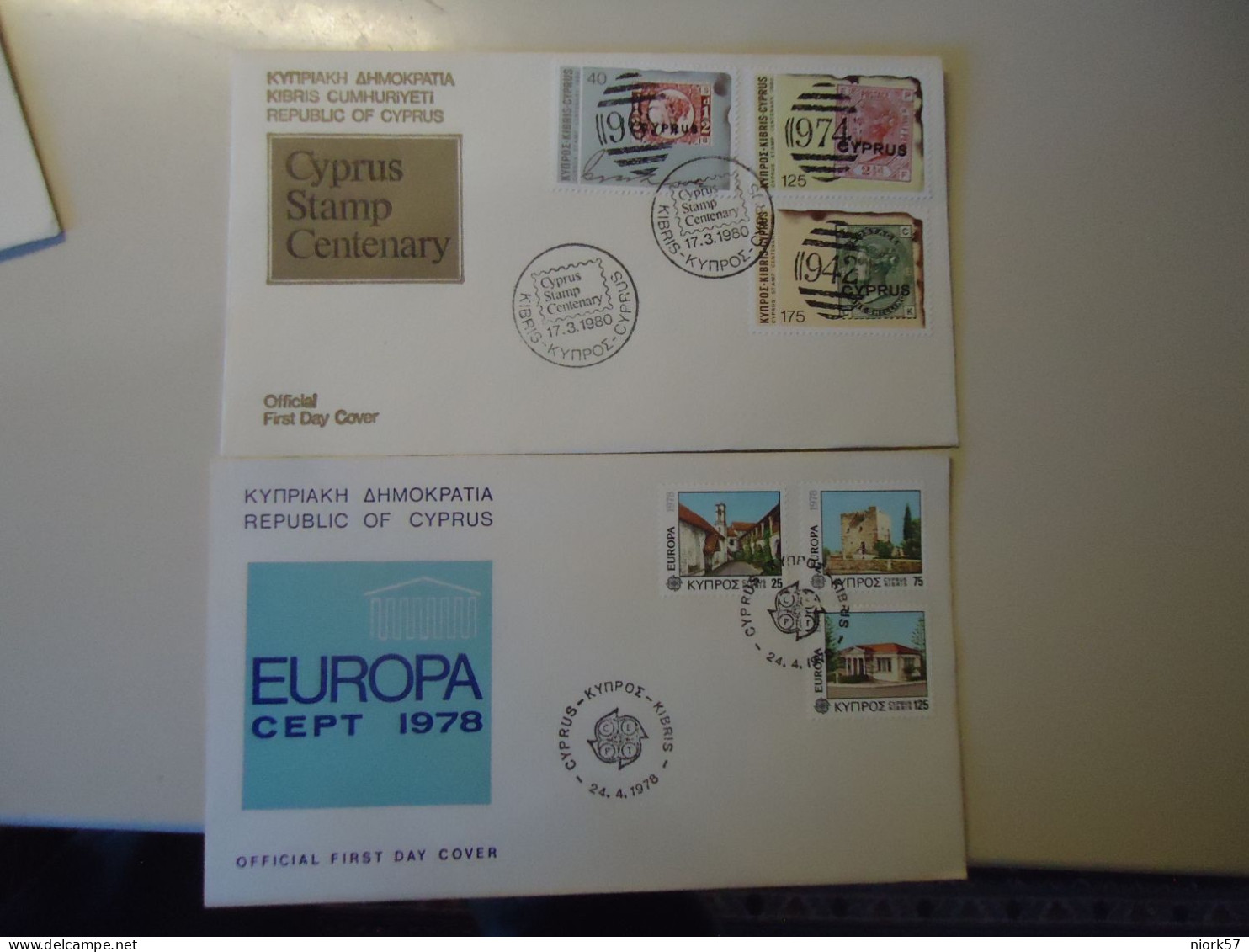 CYPRUS 2  FDC   1978 EUROPA  PEOPLES  STAMPS 1980 - Brieven En Documenten