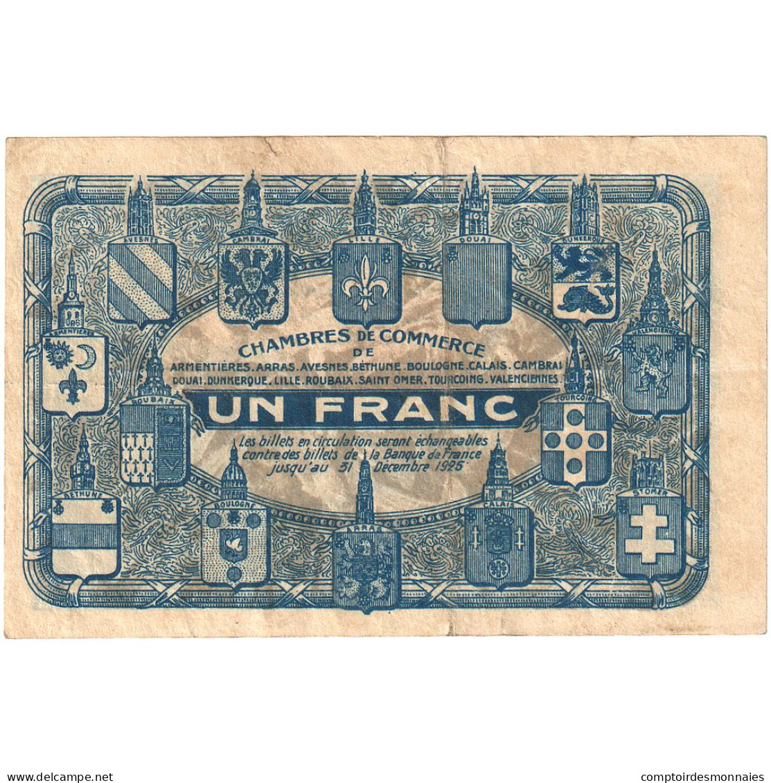 France, NORD-PAS DE CALAIS, 1 Franc, 1918-1925, TB, Pirot:94-5 - Chambre De Commerce