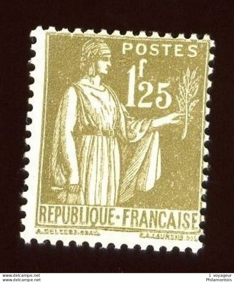 287 - 1F25 Olive Type PAIX - Neuf N* - Très Beau - 1932-39 Vrede