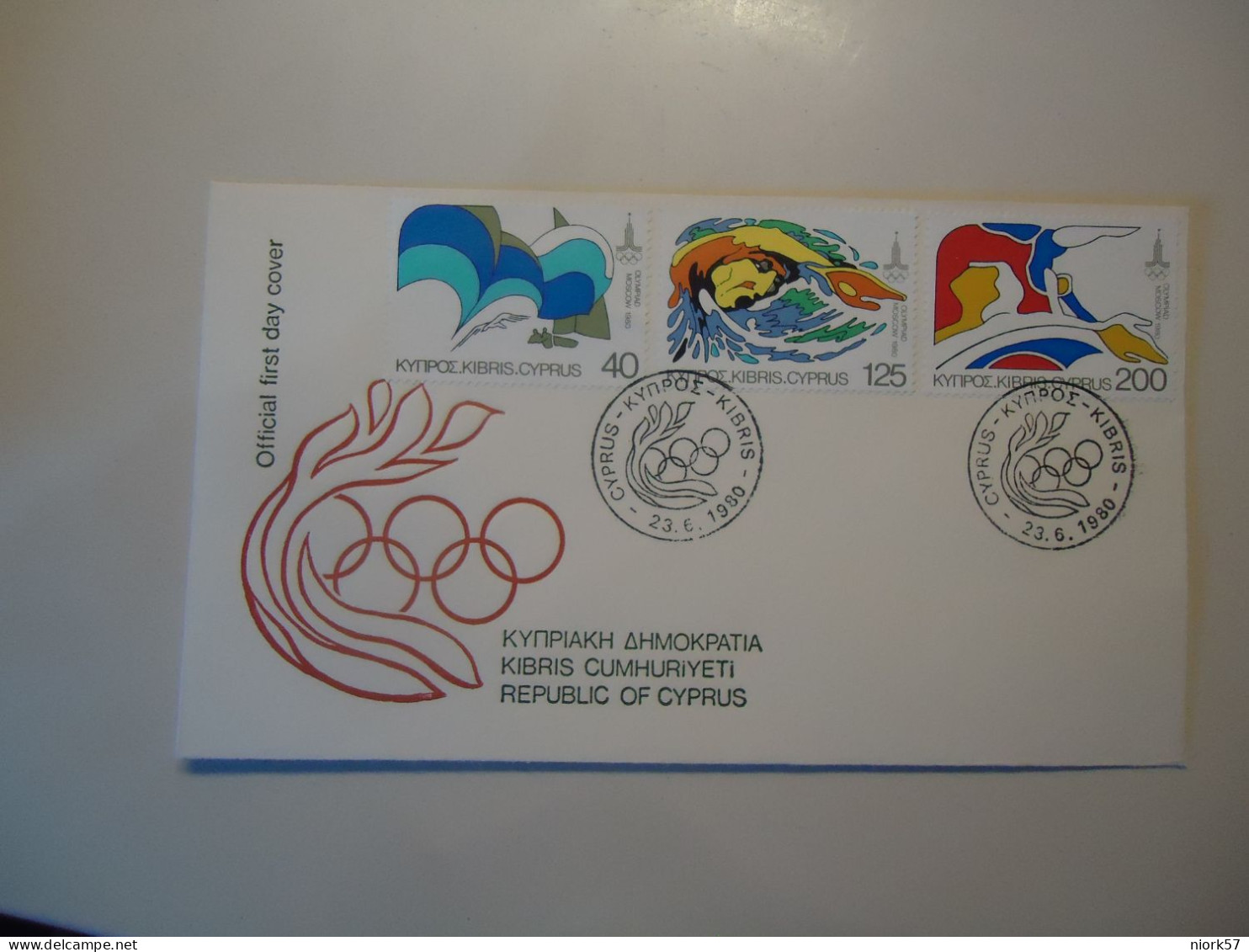 CYPRUS  FDC  1980 OLYMPIC GAMES MOSCOW 1980 - Covers & Documents