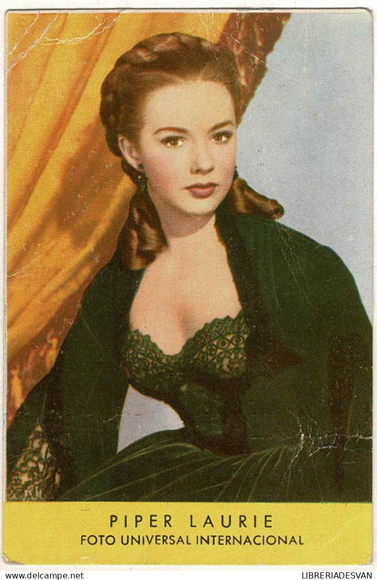 Calendario De Bolsillo Piper Laurie. Foto Universal Internacional 1956 - Otros & Sin Clasificación