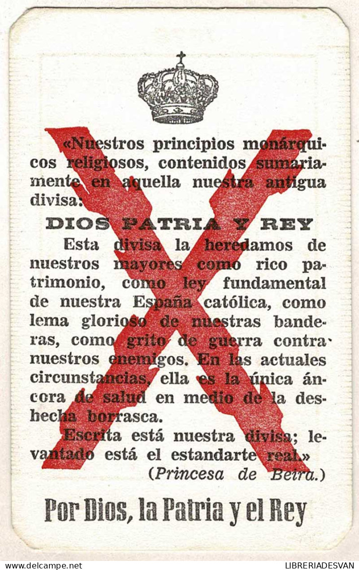 Calendario De Bolsillo Carlista. Por Dios, La Patria Y El Rey 1976 - Andere & Zonder Classificatie