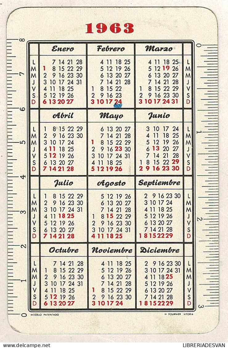 Calendario De Bolsillo Medical, S.A. Córdoba, 1963. Fournier - Otros & Sin Clasificación