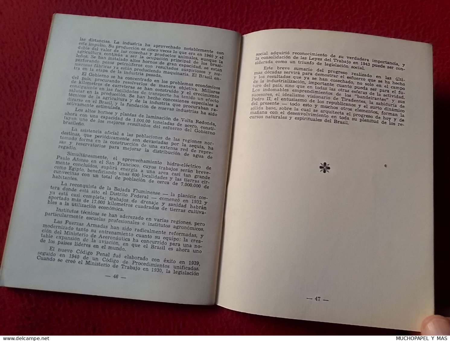 ANTIGUO LIBRO GUÍA PUBLICACIÓN O SIMIL UN ESBOZO DE LA HISTORIA DEL BRASIL 1953 MARÍA A. DE ALENCASTRO GUIMARAES..BRAZIL