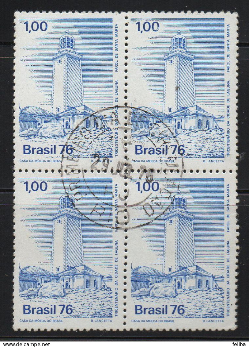 Brazil 1976 First Day Cancel On Block Of 4 - Unused Stamps