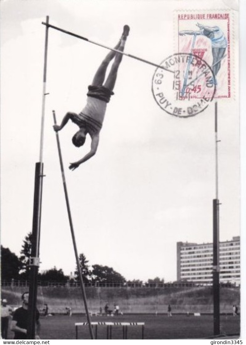 ATHLETISME Exposition Philatélique CLERMONT FERRAND 1971 Avec Son Beau TIMBRE - Atletismo