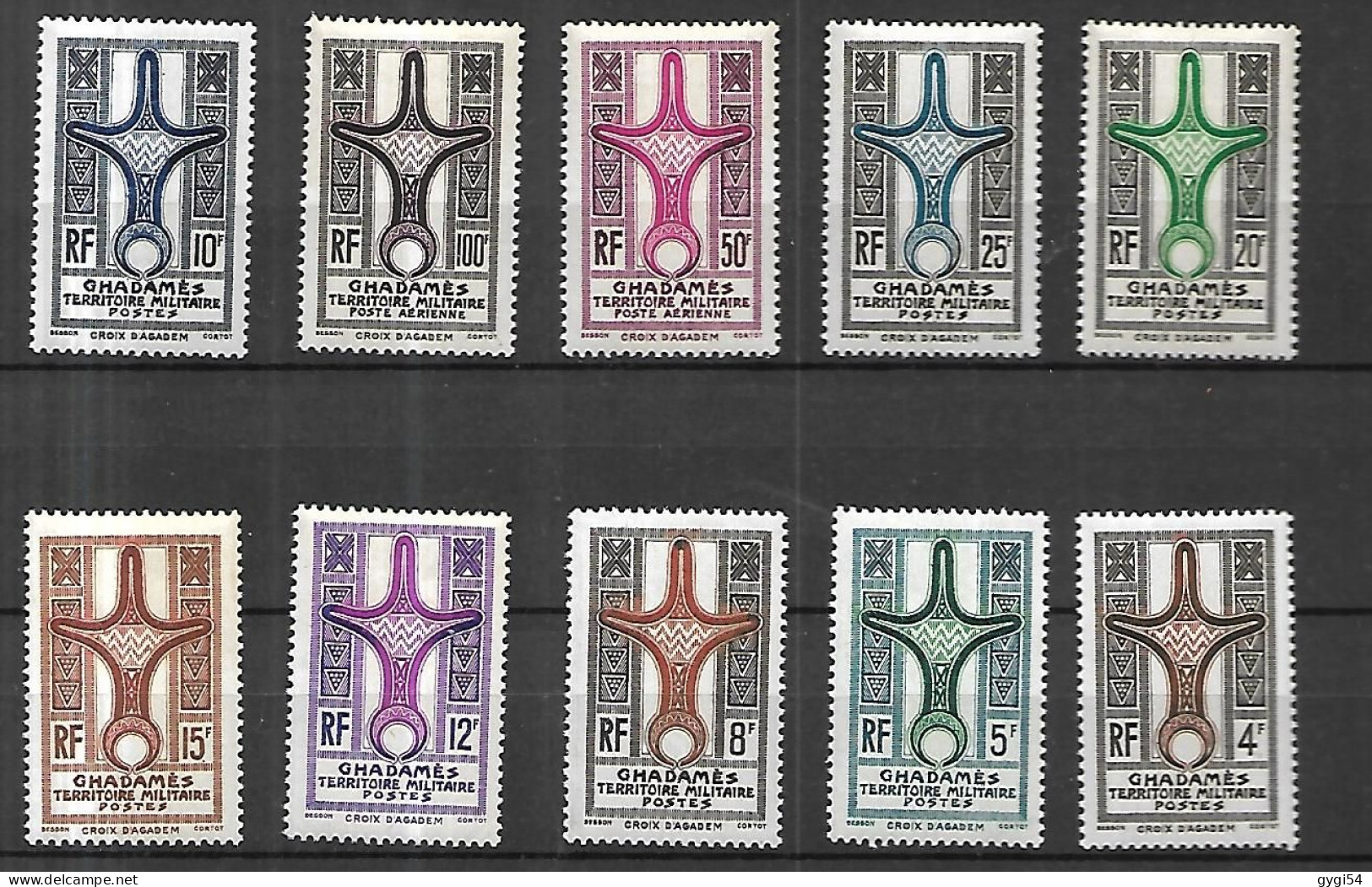 GHADAMES 1949  CAT YT N° 1 à 8  Série Complète   N**  - MNH - Nuovi