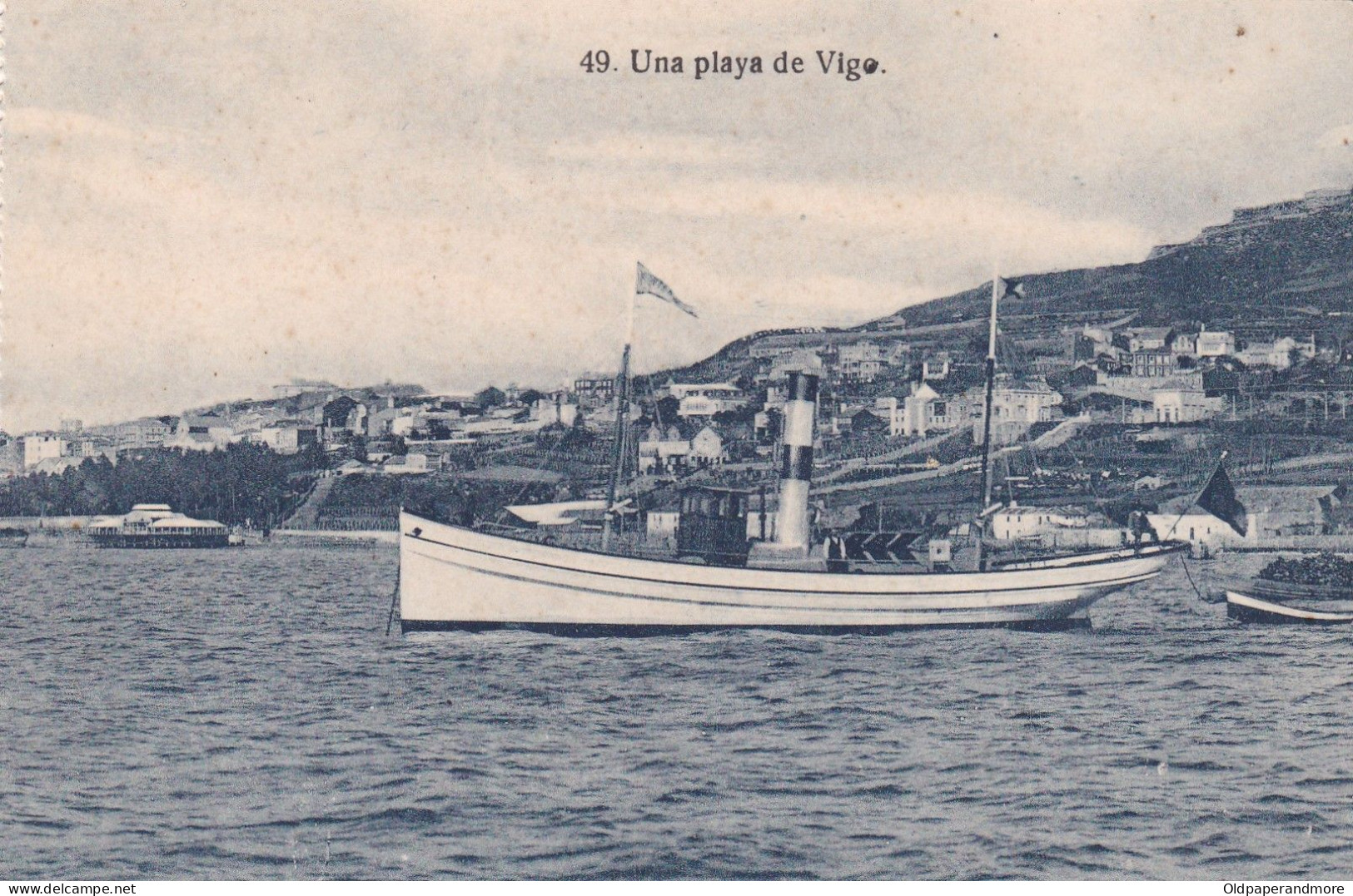 POSTCARD SPAIN ESPAÑA  -  GALICIA - VIGO - UNA PLAYA DE VIGO - BOAT - Pontevedra