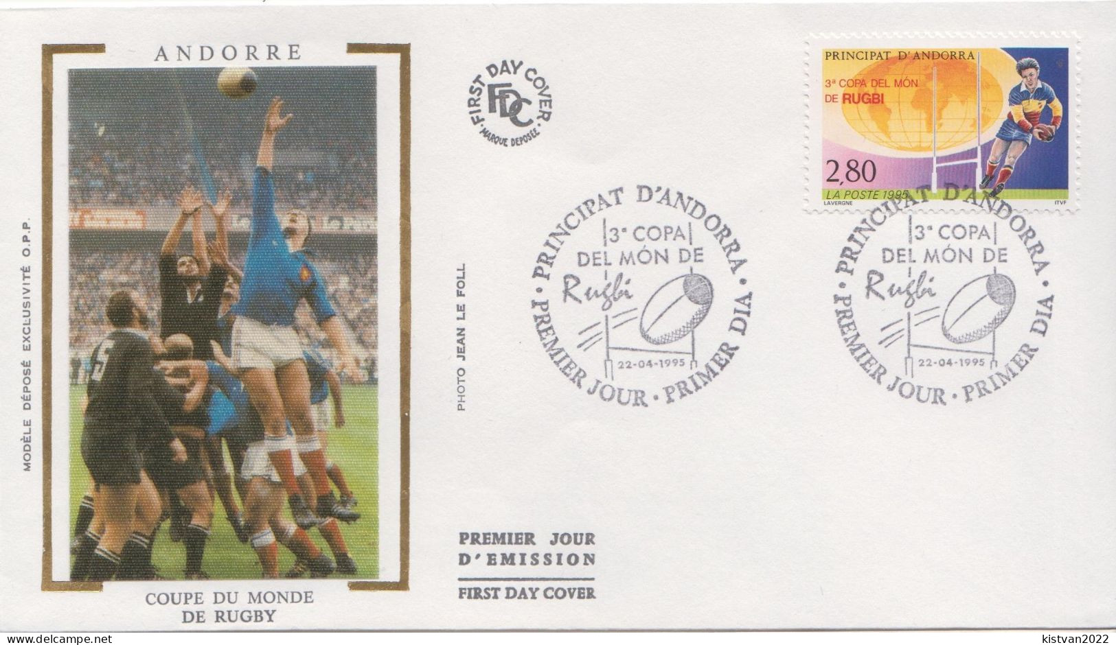 Andorra Stamp On Silk FDC - Rugby