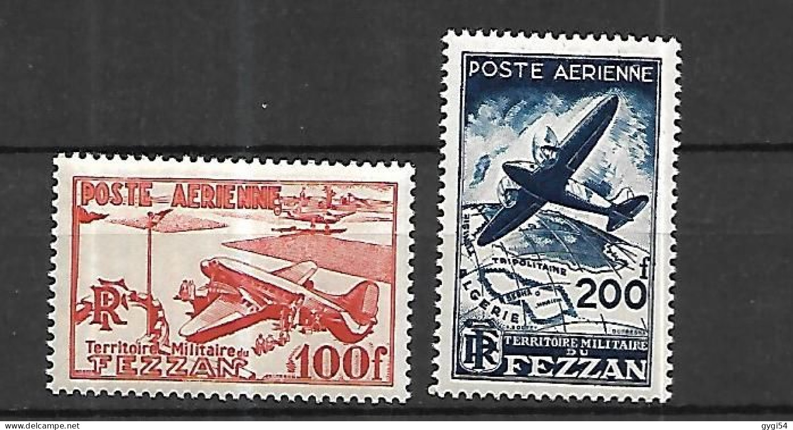 FEZZAN   1948 Poste Aérienne  CAT YT N° 4 Et 5    2  Valeurs Série Complète N** - MNH - Nuevos