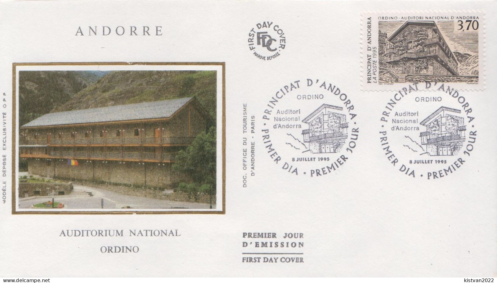 Andorra Stamp On Silk FDC - Otros & Sin Clasificación