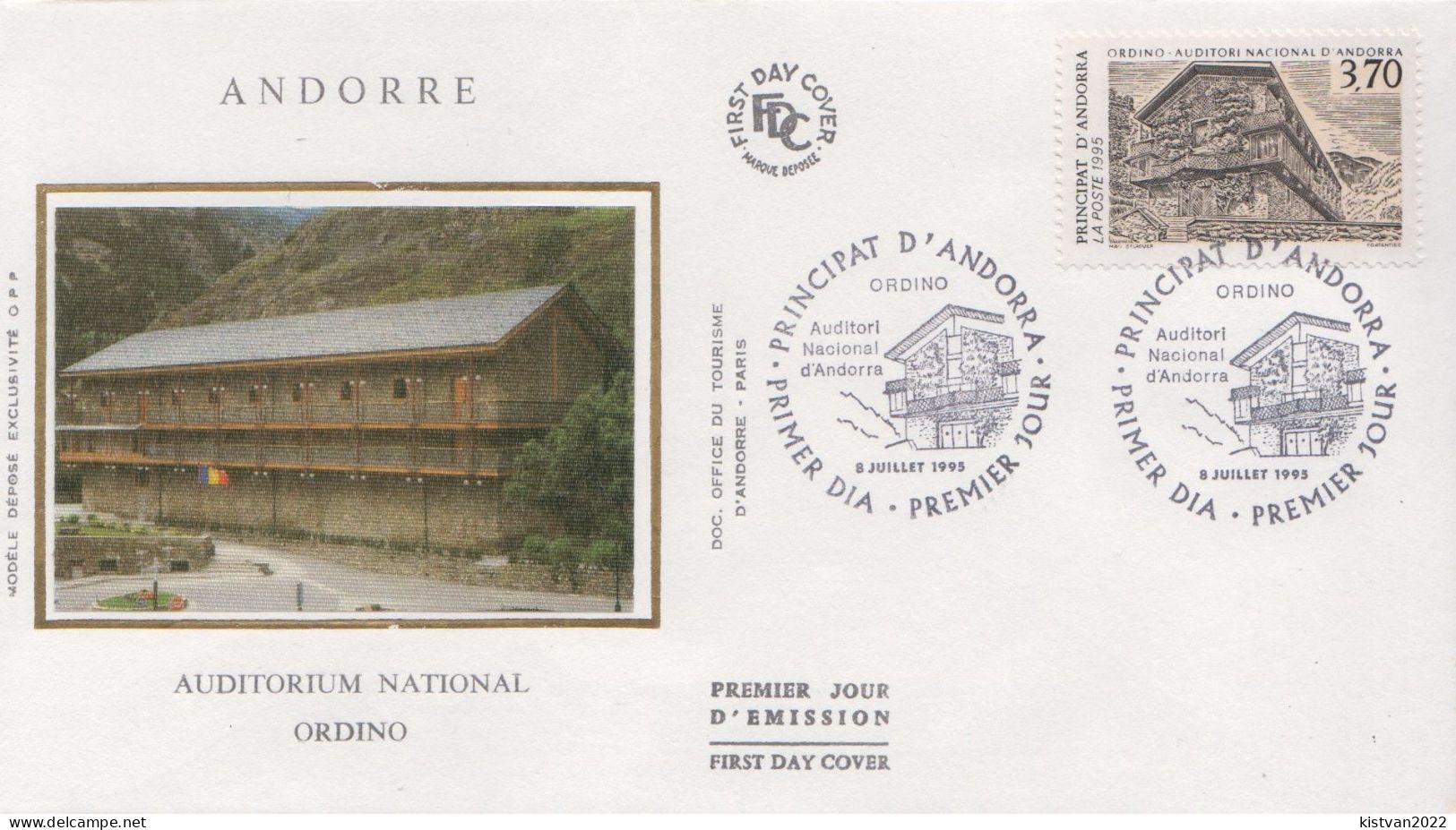 Andorra Stamp On Silk FDC - Autres & Non Classés