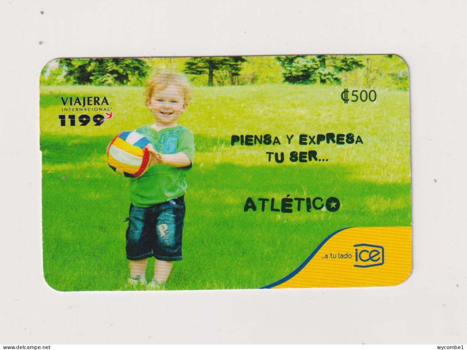 COSTA RICA - Boy With Football Remote  Phonecard - Costa Rica