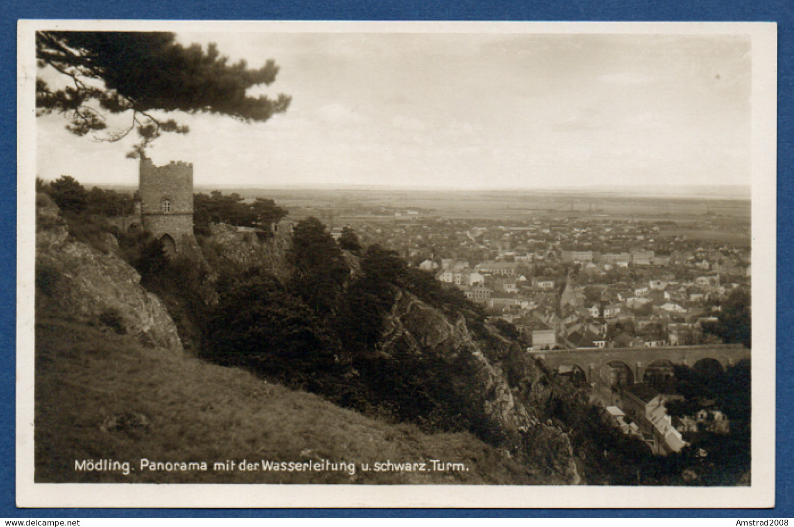 MÖDLING - PANORAMA MIT DER WASSERLEITUNG UND SCHWARZ. TURM.   - OSTERREICH - AUTRICHE - Mödling