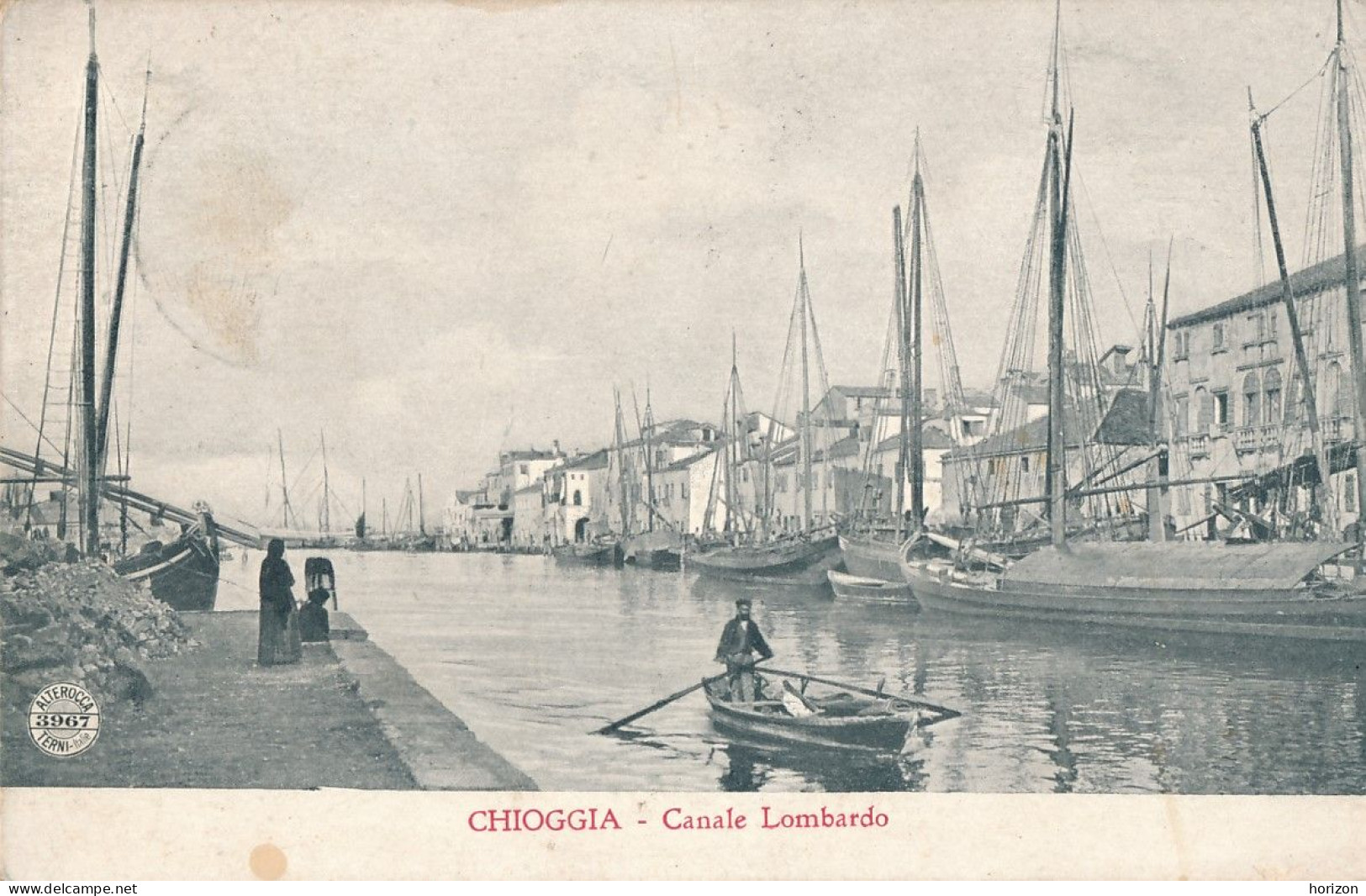 2h.313  CHIOGGIA - Venezia - Canale Lombardo - 1908 (Ambulante Chioggia - Rovigo) - Chioggia