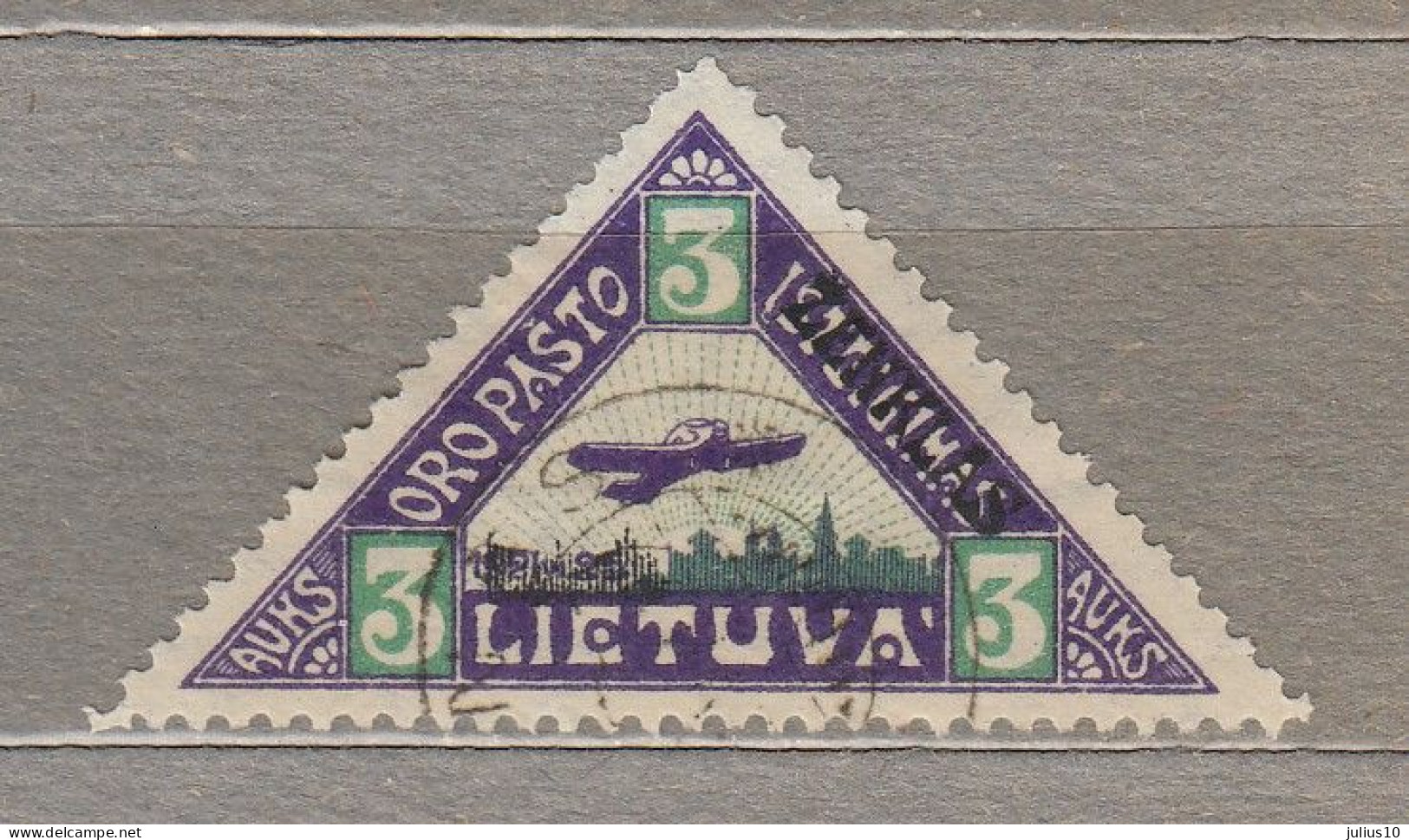 LITHUANIA 1922 Airmail Mi 119 II CV8EUR #639 - Litauen