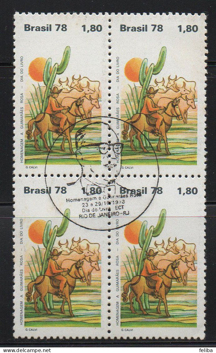 Brazil 1978 First Day Cancel On Block Of 4 - Ongebruikt