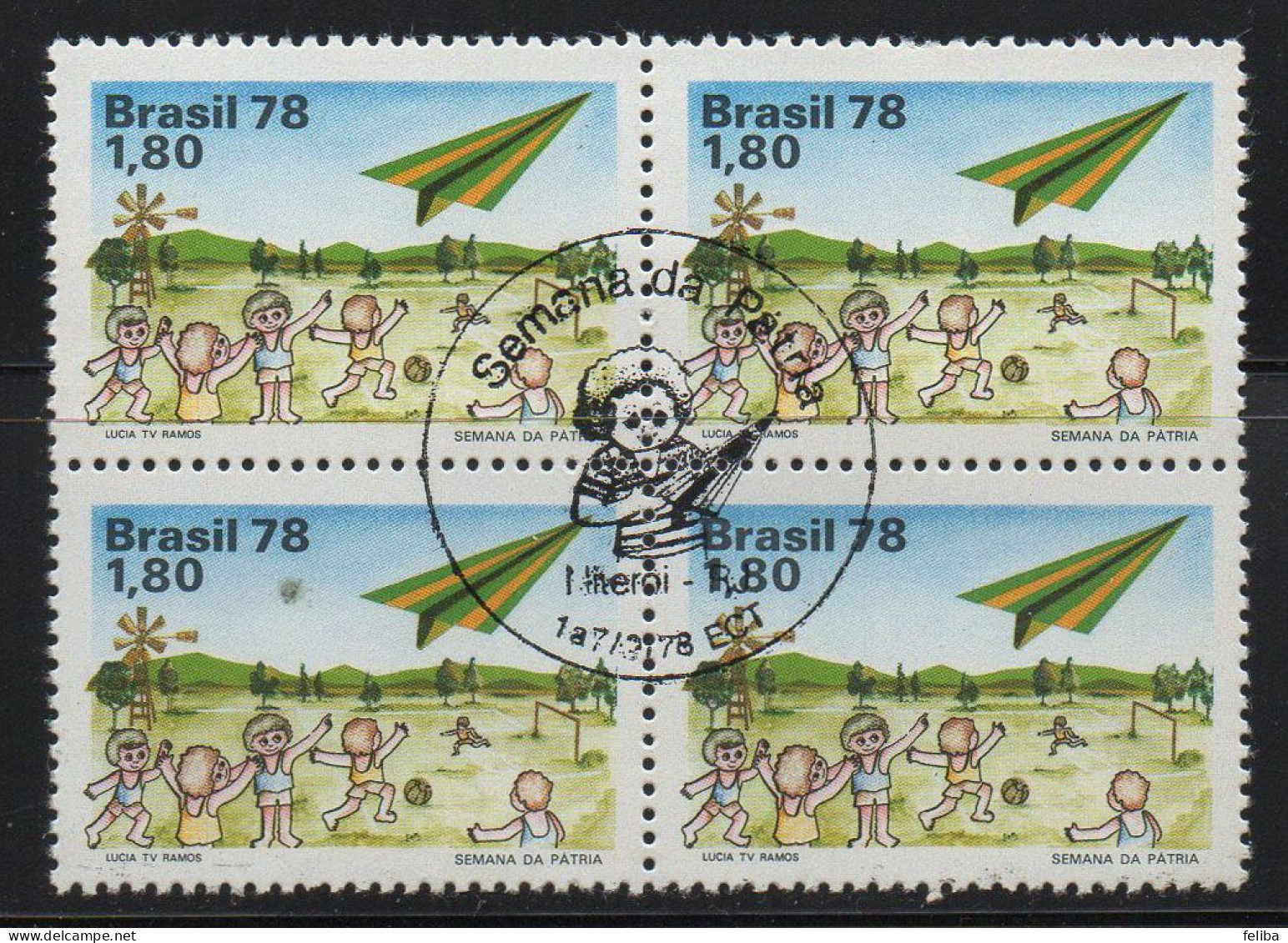 Brazil 1978 First Day Cancel On Block Of 4 - Nuovi