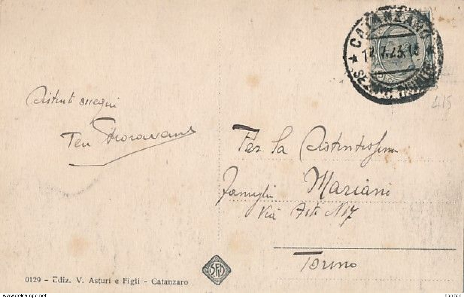 2h.314  CATANZARO - Ingresso Villa Margherita - 1923 - Catanzaro