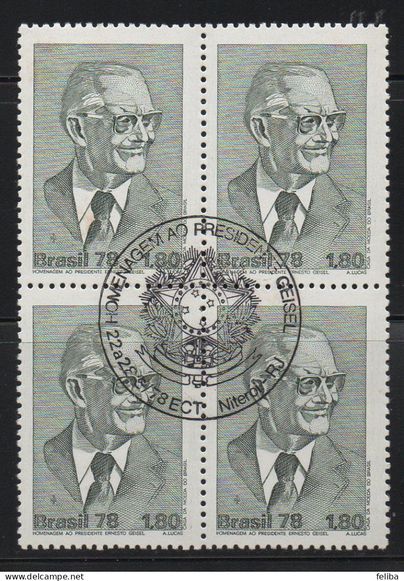 Brazil 1978 First Day Cancel On Block Of 4 - Neufs