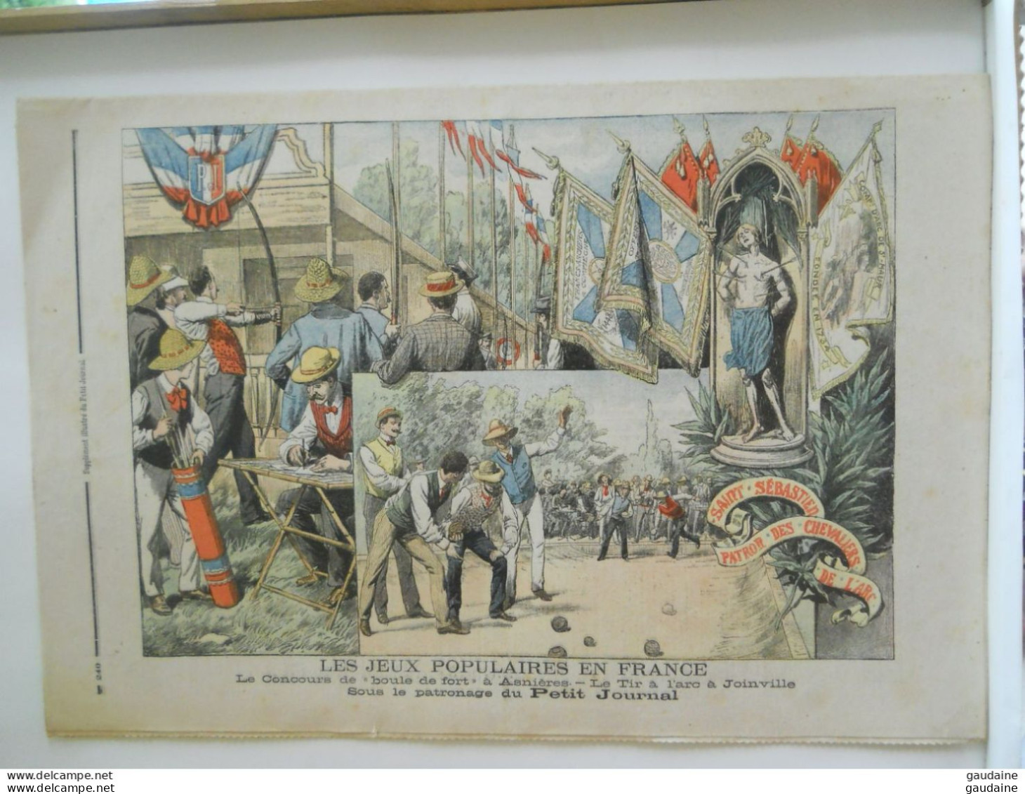 Le Petit Journal N°766 – 23 Juillet 1905 – Farfadet »  Scaphandriers Sous- Marin – Boule De Fort à Asnières, Tir à L'arc - Le Petit Journal