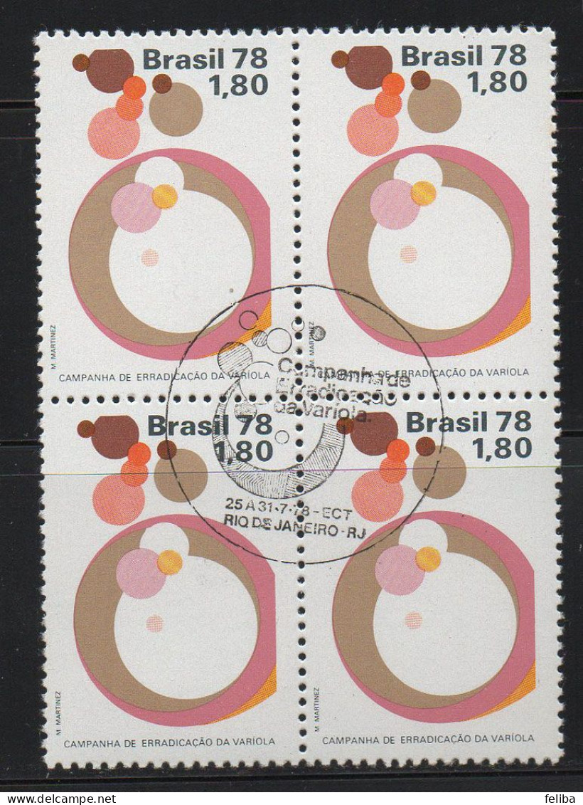 Brazil 1978 First Day Cancel On Block Of 4 - Neufs