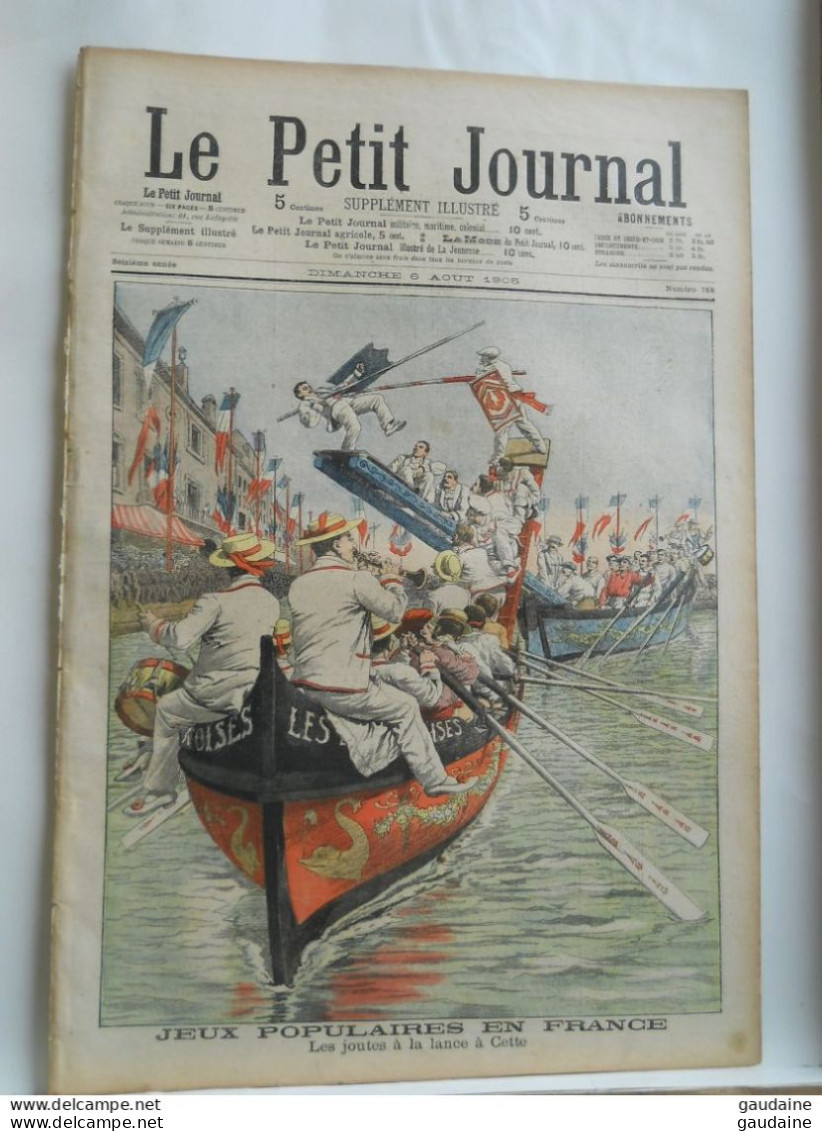 Le Petit Journal N°768 – 6 Août 1905 – Joutes à La Lance à Cette – Les Soldats Moissonneurs - Le Petit Journal