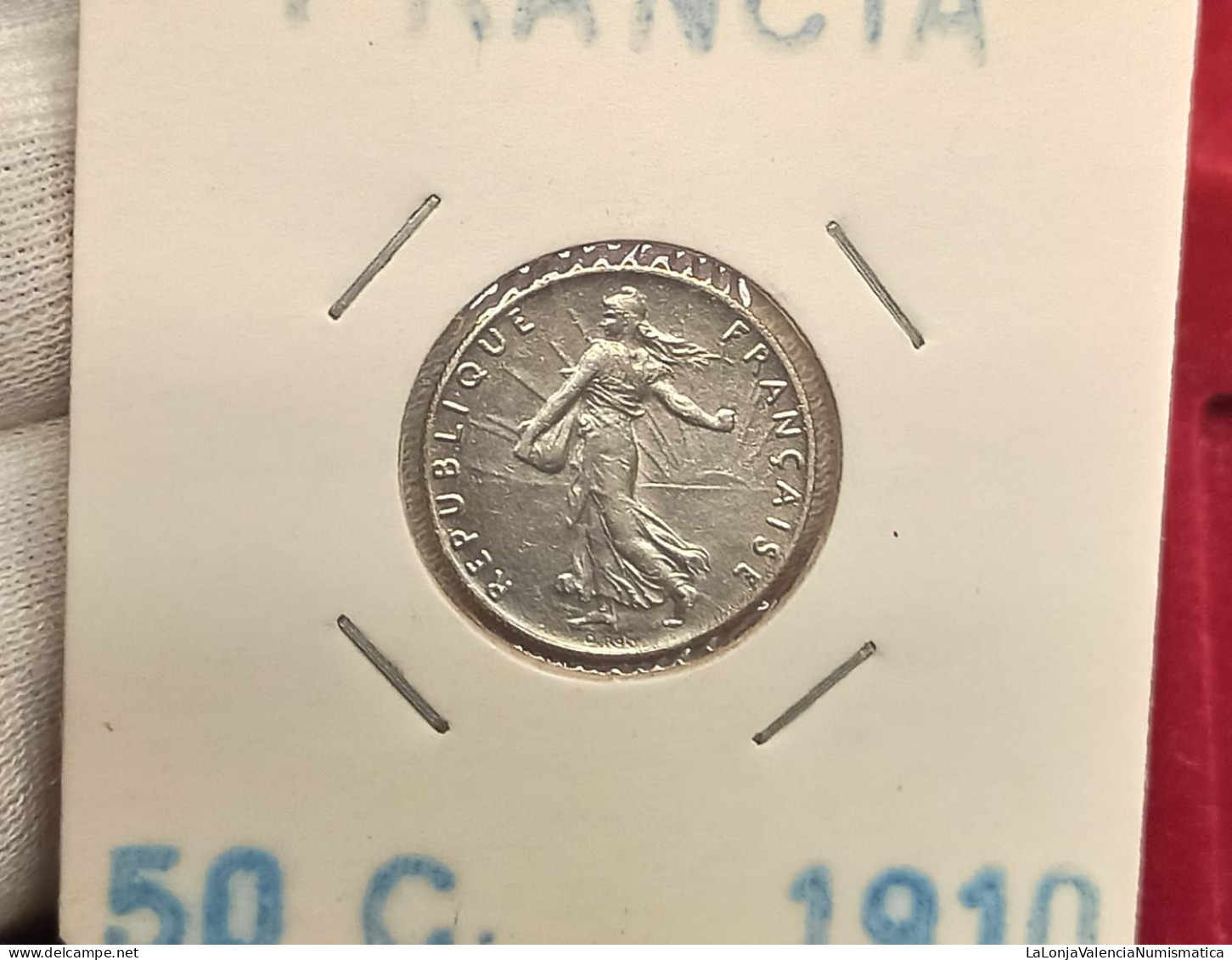 Francia France 50 Centimes 1910 A Paris Km 854 Plata - Autres & Non Classés