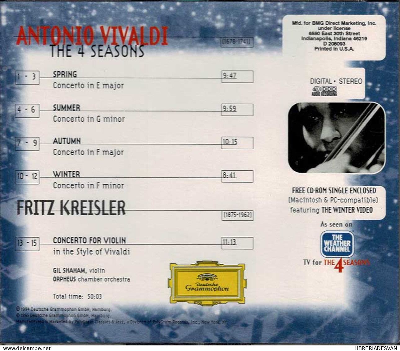 Vivaldi, Gil Shaham, Orpheus - The 4 Seasons. CD + CD-ROM - Klassik