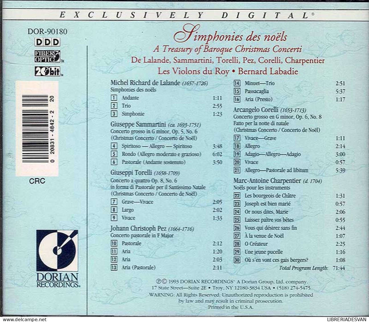 Simphonies Des Noëls - A Treasury Of Baroque Christmas Concerti. CD - Klassik