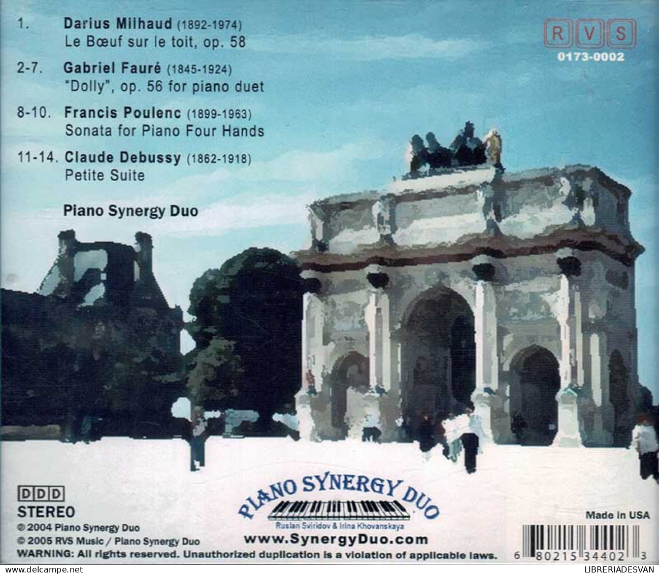 Piano Synergy Duo - Milhaud. Fauré. Poulenc. Debussy. CD - Klassik