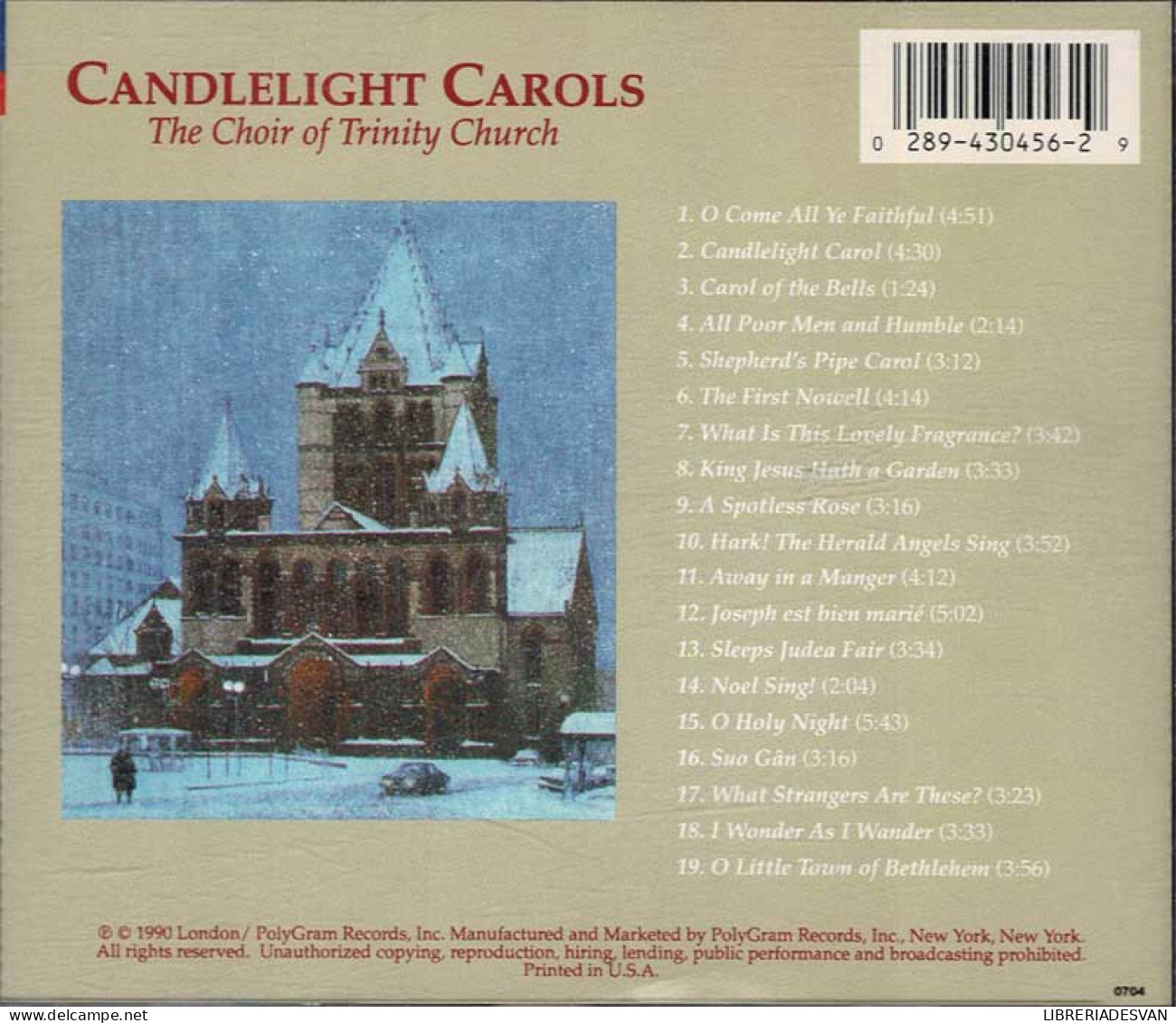 The Choir Of Trinity Church - Candlelight Carols. CD - Klassik