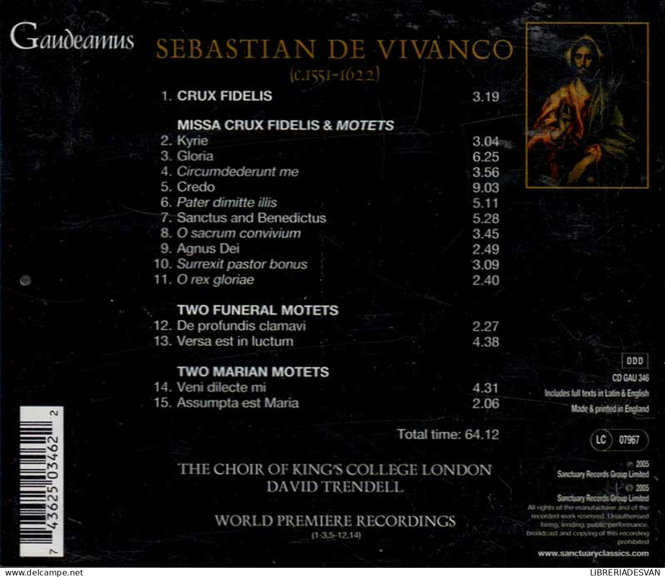 Sebastian De Vivanco - Missa Crux Fidelis. Motets. CD - Klassik