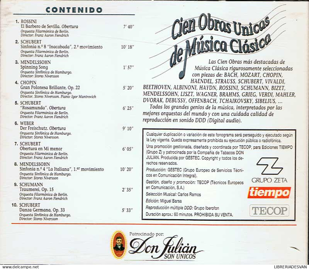 Cien Obras Unicas De Música Clásica Vol. 5. CD - Klassik