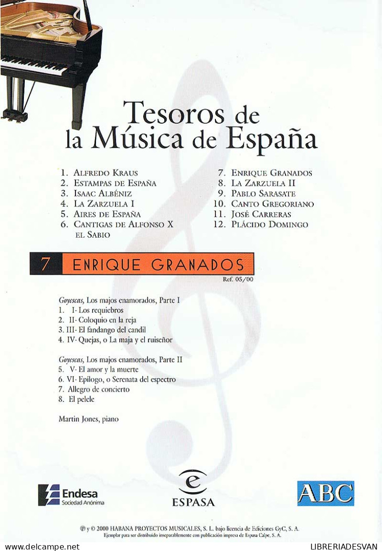Tesoros De La Música De España Nº 7. Enrique Granados. CD - Klassiekers